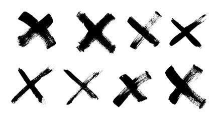 Grunge X Cross Brush Stroke