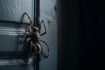 a spider in the door
