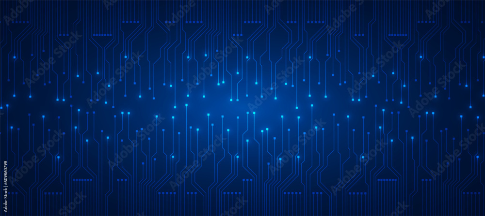 Wall mural technology background with hi-tech digital data