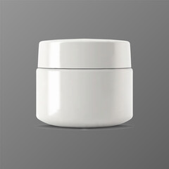 White blank moisturizer container mockup