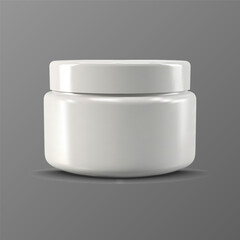 White blank moisturizer jar mockup