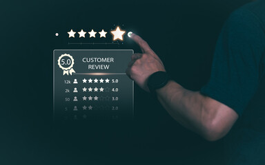 Customer services best excellent business rating experience. Satisfaction survey concept. user...