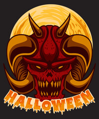 Halloween illustration design, illustration tshirt design,spooky illustration,fall illustration.