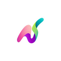 Abstract letter A and S logo template, 3d colorful design