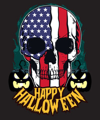 Halloween illustration design, illustration tshirt design,spooky illustration,fall illustration.