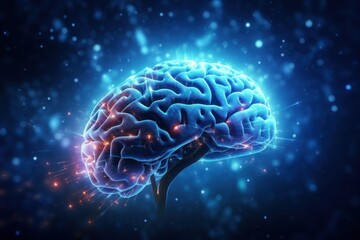 A stylized human brain representing an image of artificial intelligence, ai generated image