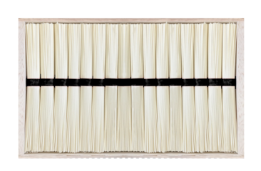 【PNG透過素材】夏の風物詩　黒帯そうめん　一年物のひね　特級品