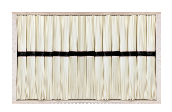 【PNG透過素材】夏の風物詩　黒帯そうめん　一年物のひね　特級品