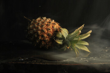 abstract, background, baroque, black, black background, citrous, closeup, colours, concept, dark, delicious, diet, drink, food, fresh, freshness, fruit, green, group, healthy, healthy eating, herb, in