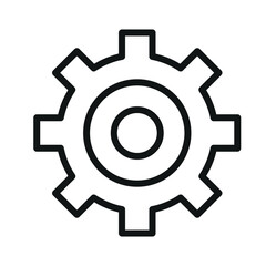 gear sign symbol vector glyph icon