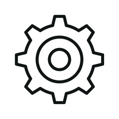gear sign symbol vector glyph icon