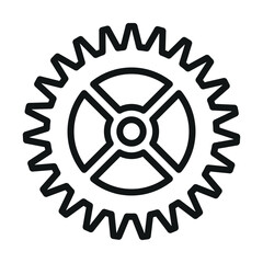 gear sign symbol vector glyph icon