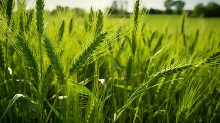 Fototapeta na wymiar green wheat