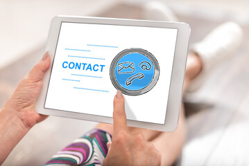 Contact concept on a tablet