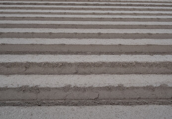 The field  at spring with furrows