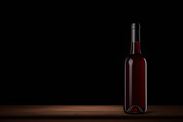 Fototapeta na wymiar Isolated bottle of wine gourmet menu restaurant 