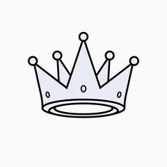 Crown Icon. King, Royal Symbol - Logo Vector.       