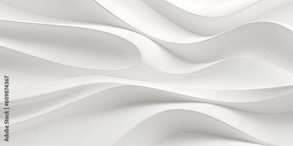 Wall mural abstract 3d white background, geometric pattern texture. generative ai