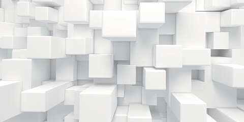 Abstract 3d white background, geometric pattern texture. Generative AI