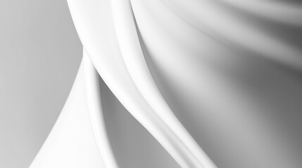 Fabric. Wavy folds. Abstract elegant background for design. Delicate and elegant white silk cloth. Generative AI. Illustration for banner, poster, cover, brochure or presentation.
