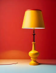 Illuminating Serenity: A Captivating Lamp in Solitude, generative AI