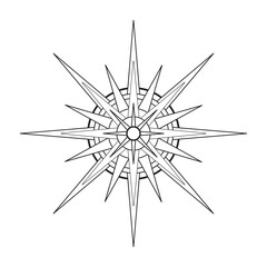 Obraz premium Hand drawn mystical Sun in line art. Bohemian symbol bursting sun rays. Magic celestial circle talisman, antique style, boho, tattoo, logo. Vector sketch illustration isolated on white background