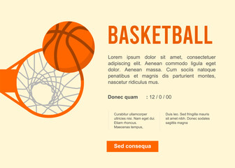 Great simple basketball background design for any media	