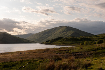View of the Glen Finglas reservoir in summer, Scotland