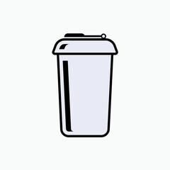 Disposable Drink Icon. Beverages Symbol - Vector. 