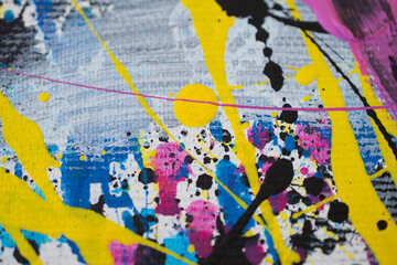 Fototapeta na wymiar bright abstract background, acrylic brush strokes