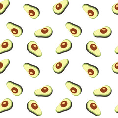 seamless background with avocado pattern