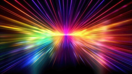 Rainbow light high speed motion effect generated by AI technology