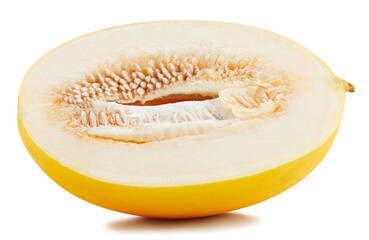 Yellow melon isolated on white