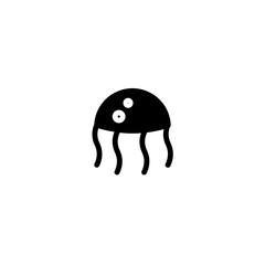 Jellyfish Life Sea Solid Icon