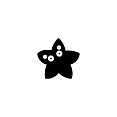 Ocean Sea Star Solid Icon