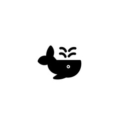 Ocean Sea Whale Solid Icon