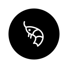 Prawn Sea Shrimp Solid Icon