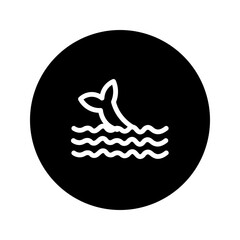 Animal Dolphin Sea Solid Icon