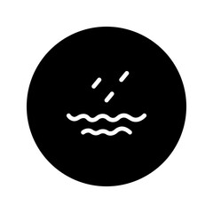 Sea Water Wave Solid Icon