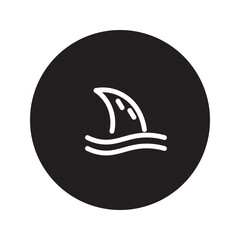 Sea Shark Wave Solid Icon