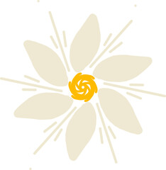 White daisy element illustration