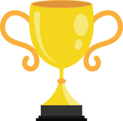 gold trophy cup vector image or clipart