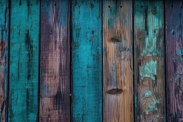 Blue wooden background. Generative AI