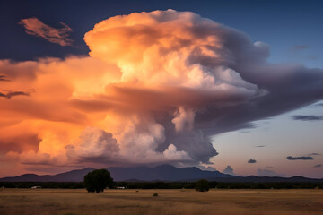 Obraz na płótnie Canvas Dramatic Clouds in New Mexico Landscape
