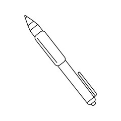 Vector illustration of a ballpoint pen in doodle style.