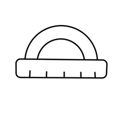 Fototapeta premium Vector illustration of ruler in doodle style