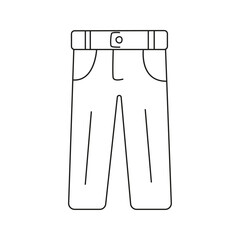 Vector illustration of school uniform, trousers in doodle style.