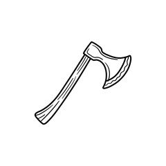 Pickaxe vector icon. Pickaxe symbol in cartoon style. Isolated on white background.