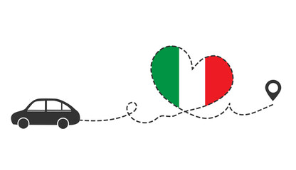 Car travel by Italy. I love to travel - 609889314