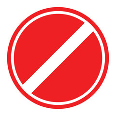 forbidden sign for vehicle to enter diagonal cross line